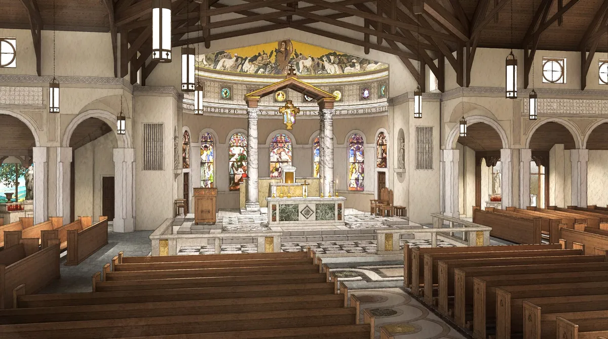 Color rendering of St Brigid of Kildare